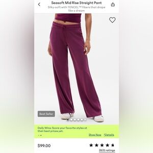 Athleta Seasoft Mid Rise Straight Pant